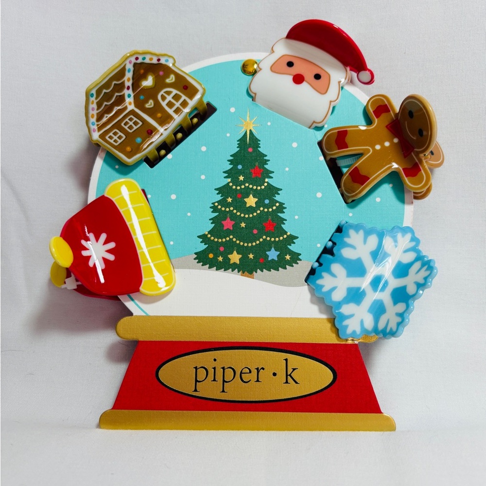Piper K Christmas Hair Clips Set, NWT